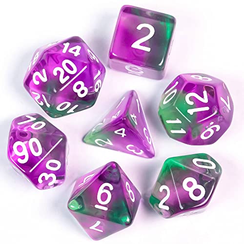 DND Dice Set D&D Polyhedral Dice with Dice Bag (7 Count)