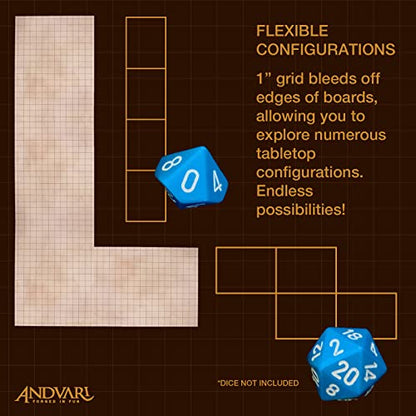 Battle Mat with Grid for Dungeons Role Playing Tabletop Dragons Game