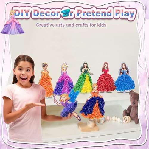 Poke in Fun Art Kit for Kids DIY Princess Craft Set Birthday Gifts for Girls Ages4