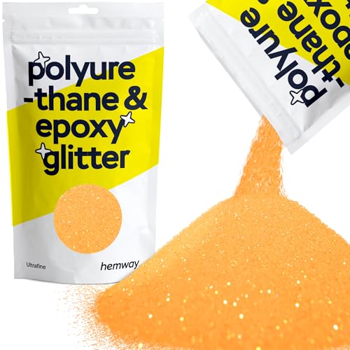 Resin Glitter Fluorescent Orange 100g Ultrafine (3.5 Ounce)