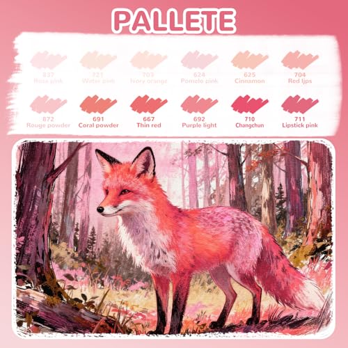12 Pink Skin Dual Tip Acrylic Paint Markers (12 Count)
