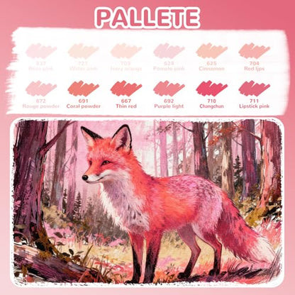 12 Pink Skin Dual Tip Acrylic Paint Markers (12 Count)