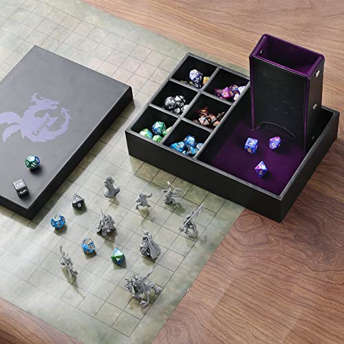 DND Dice Tray and Dice Tower with Storage