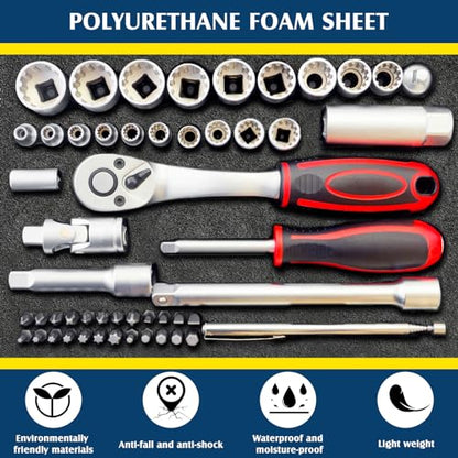 4 Pcs Polyethylene Foam Sheet Apart Insert Pad Cushion Foam Packing Cuttable Craft for Toolbox Case Storage Camera DIY Crafts Projects Organization