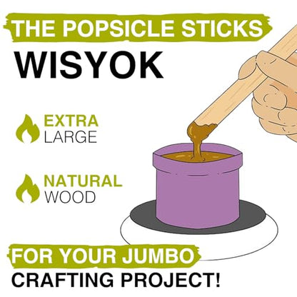 8 inch Jumbo Popsicle Sticks (500 Count)