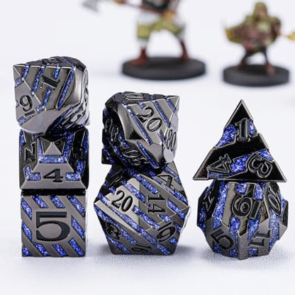 Luxury Inlay Metal Dice Set