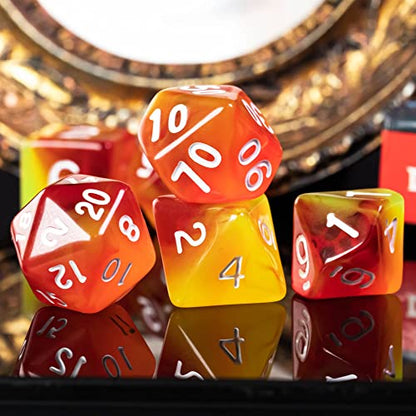 DND Dice Set D&D Polyhedral Dice with Dice Bag (7 Count)