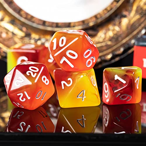 DND Dice Set D&D Polyhedral Dice with Dice Bag (7 Count)