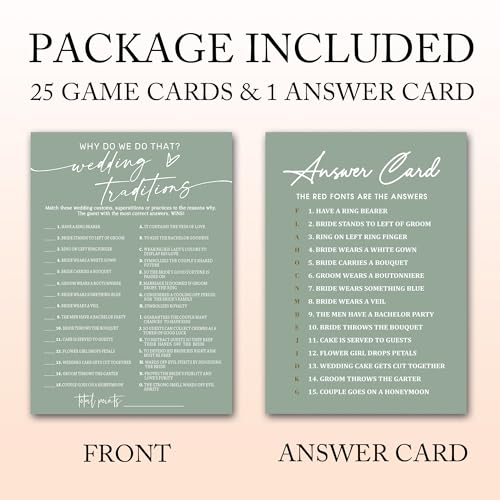 Bridal Shower Games Cards