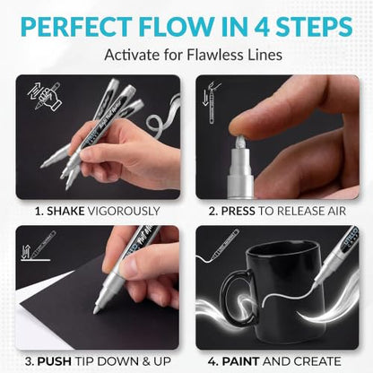 Gold and Silver Paint Pens (8 Count)