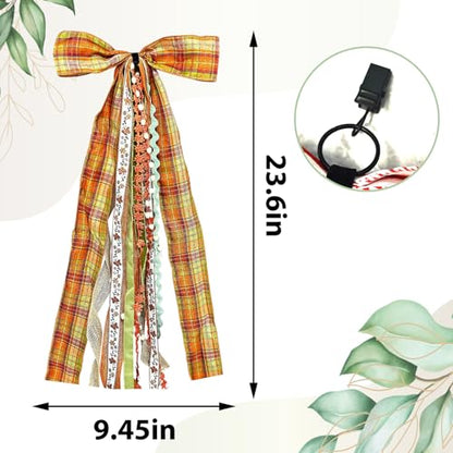 Large Fall Ribbon Bow for Wreath