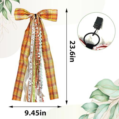 Large Fall Ribbon Bow for Wreath