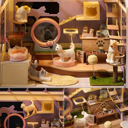 DIY Miniature Dollhouse Kit with Furniture Plus Dust Proof & Music Movement