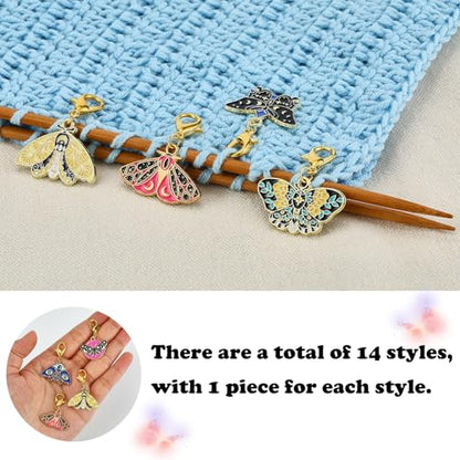 Butterfly Knitting Stitch Markers for Crocheting (16 Count)