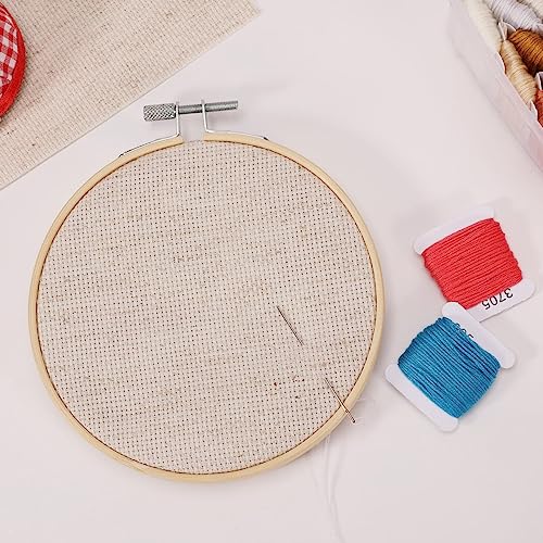 6 Pieces Aida Cloth 14 Count Linen Cross Stitch Fabric