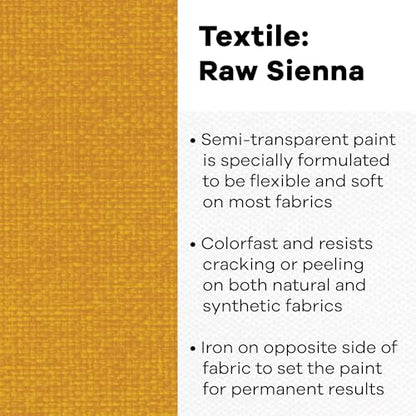 Textile Color Paint RAW Sienna (8 Fl Oz)