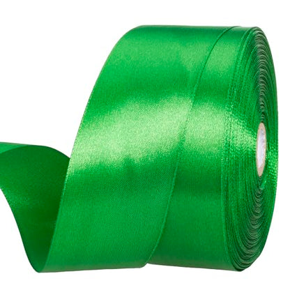 1 1 2 Inch Green Solid Satin Ribbon for Gift Wrapping (150 Foot)