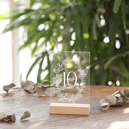 20 Pack 4" Birch Wood Stands for Wedding Acrylic Sign (20 Count)