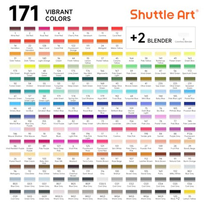 172 Colors Dual Tip Alcohol Based Art Markers