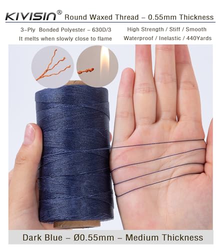 Round Waxed Polyester Thread 0.55mm