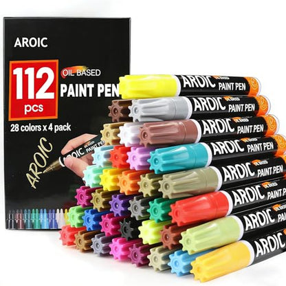 112Pcs Acrylic Paint Markers (112 Count)