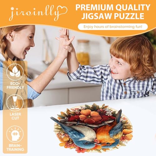 Wooden Puzzles for Adults Two Cute Birds Jigsaw Puzzle 500 Pieces (500 Count)