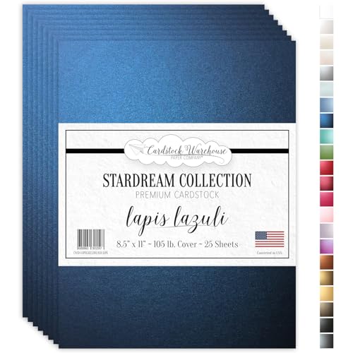 Cardstock Warehouse Stardream Lapis Lazuli Blue Cardstock Paper (25 Count)