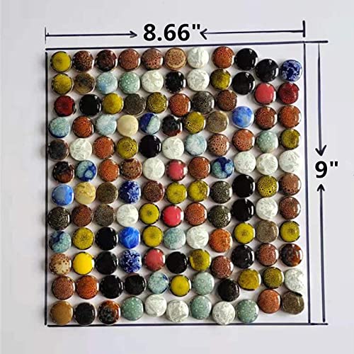 500g 1.1lb Random Color Irregular Ceramics Mosaic Tiles (16 Ounce)