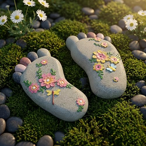 Outdoor Lawn Footprint Stepping Stones