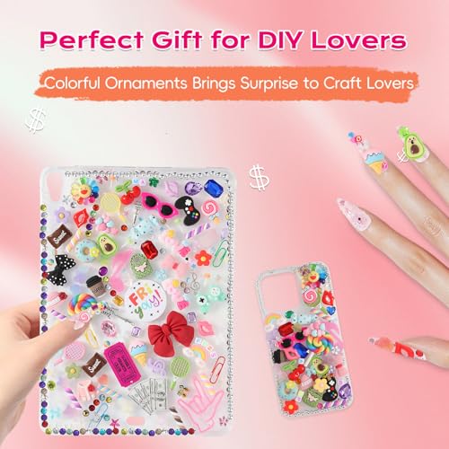 4980 Pcs Junk Phone Case Charms Kit with DIY Nail Charms