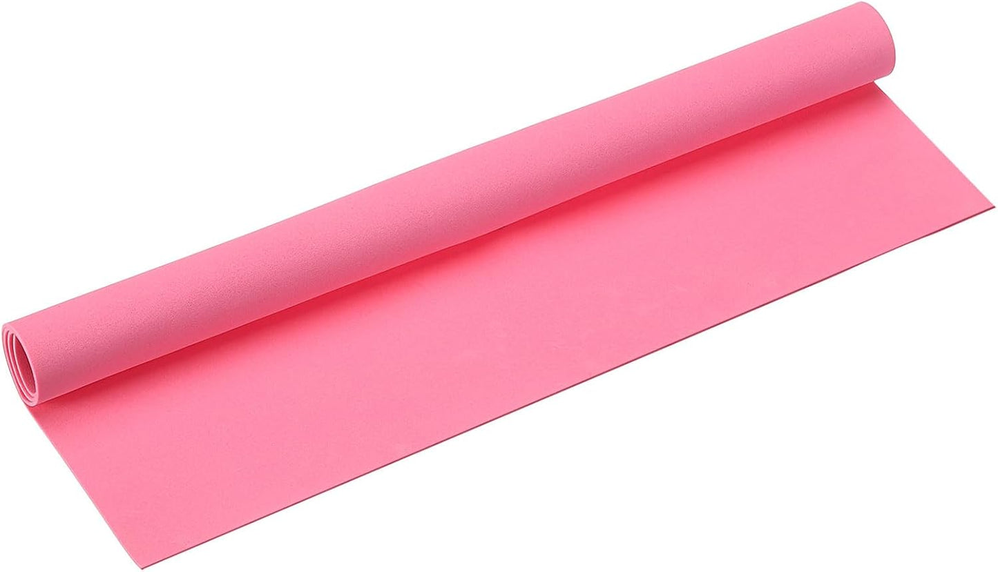 MECCANIXITY Foam Sheets Crafts 35x19 Inch 1mm EVA Craft Foam Paper Foam Sheets for Crafts Projects DIY Cosplay Modeling, Pink