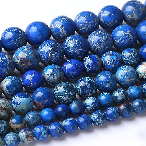 32PCS 12MM Lapis Blue Beads Stone Beads Energy Healing Beads for DIY Jewelry Bracelet Necklace Making for Jewelry Making 15Inch