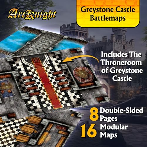 The Graystone Castle Roleplaying Battlemaps; 16 Modular RPG Maps in 8 Double