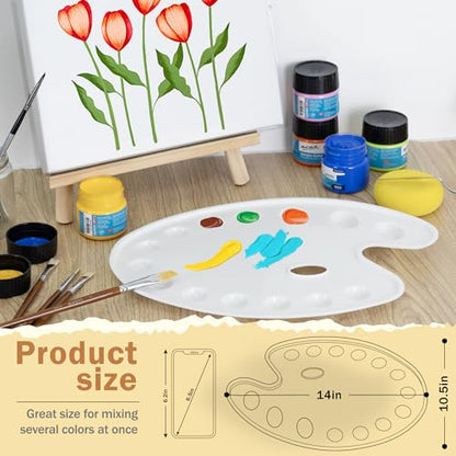14 Well Oval Paint Palette (2 Count)