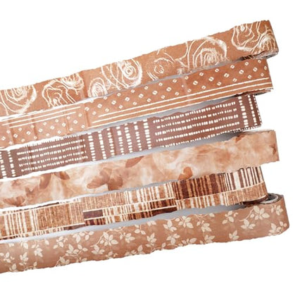 Tea Dyed Scrapbook Washi Tape Set (6 Count)
