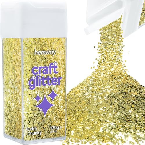 Craft Glitter Shaker Sand Gold 110g Extra Chunky (3.8 Ounce)