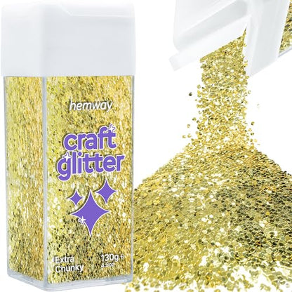 Craft Glitter Shaker Sand Gold 110g Extra Chunky (3.8 Ounce)