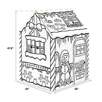 BB at Play Xlarge Color In Gingerbread Playhouse Craft Activity for Kids