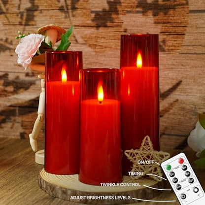 Flickering Flameless Candles Battery Operated with Remote and 2 (9 Count)