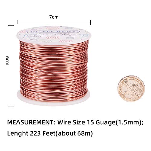 15 Gauge 220FT Aluminum Jewelry Craft Wire (220 Foot)