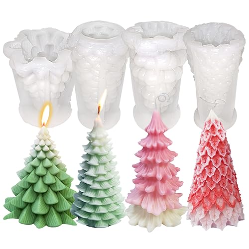 4PCS Christmas Tree Silicone Molds Kit