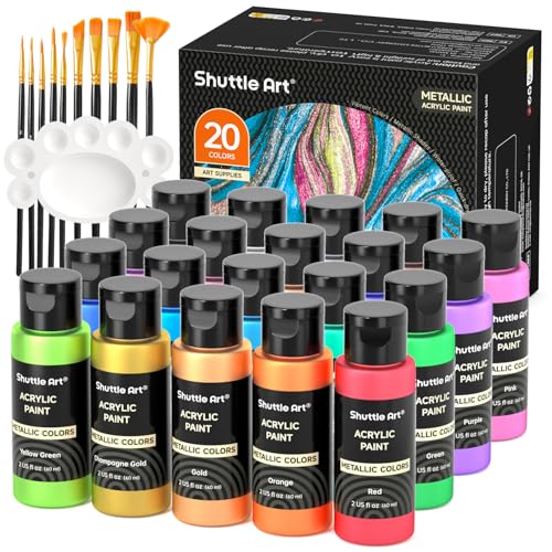 Metallic Acrylic Paint Set (40 Fl Oz)