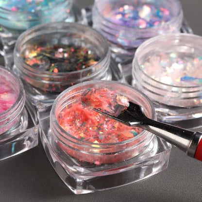 Holographic Iridescent Nail Art Glitter Flakes