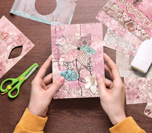 6 Inch Retro Pink Scrapbooking Paper Pad (24 Count)