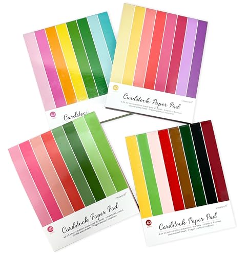160 Sheets 4.5"x5.5" Color Printed Cardstock Variety Pack (36 Pack)