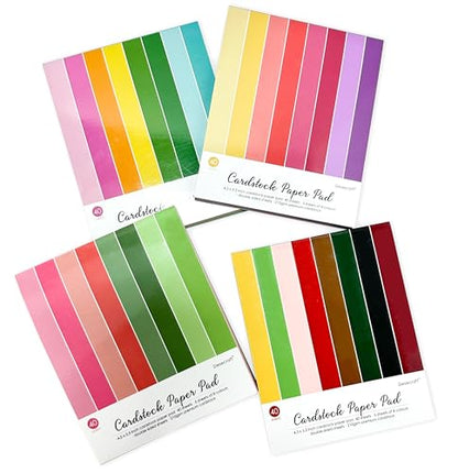 160 Sheets 4.5"x5.5" Color Printed Cardstock Variety Pack (36 Pack)