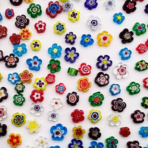 FlaEDFLIFE Flat Glass Millefiori for Mosaic Making Supplies