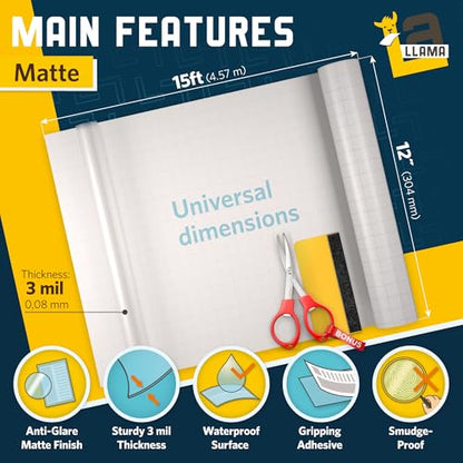 Matte Laminating Roll 12” x 15ft Self Adhesive 2 (360 Sq Ft)