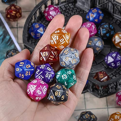 100pcs D20 Dice Set for Dungeon and Dragons (100 Count)