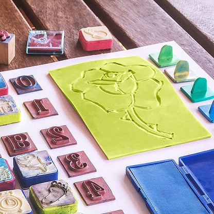 5 PCS Green A4 Rubber Carving Blocks (5 Count)